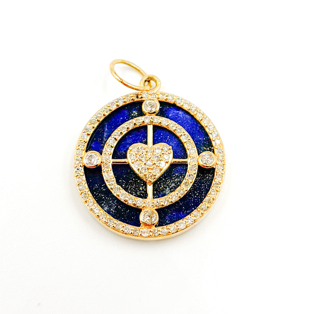Shop Now  14K Gold Round Heart Pendant