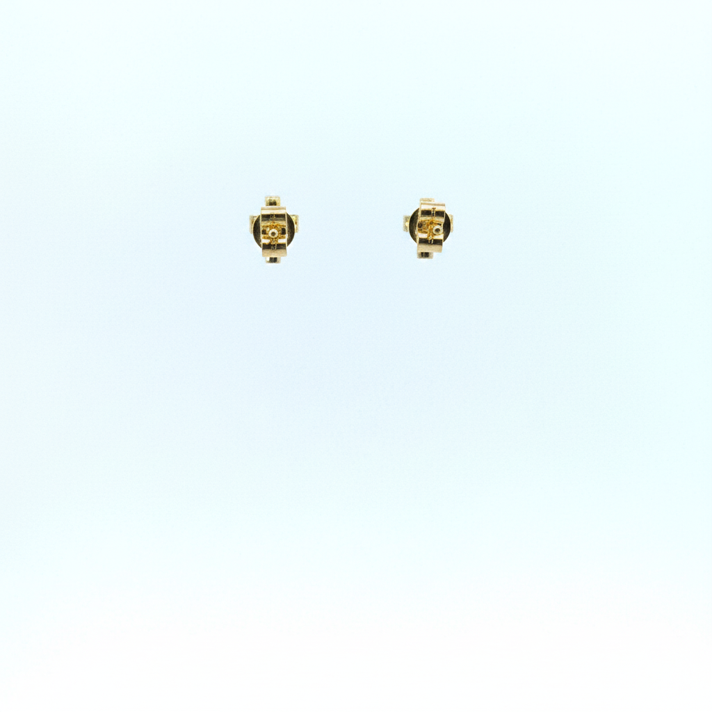ER427136. 14k Solid Gold Diamond and Gemstone Cross Stud Earrings