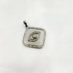 Load image into Gallery viewer, DP351. Diamond Sterling Silver Square Eye Pendant
