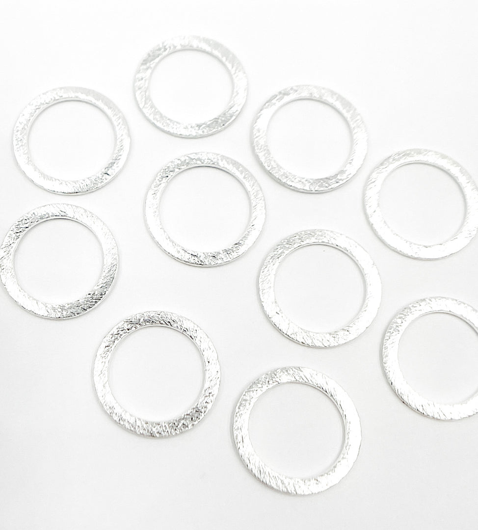 BS2-SS. Sterling Silver Circle Connector 15mm