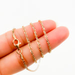 Load image into Gallery viewer, MAR30RGP. Sterling Silver Rose Gold Plated Popcorn Necklace