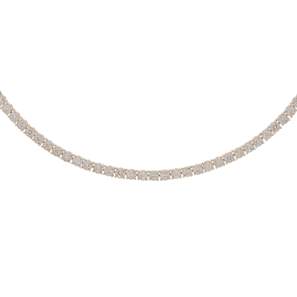 Buy 14K Solid Gold Diamond Tennis Choker Necklace