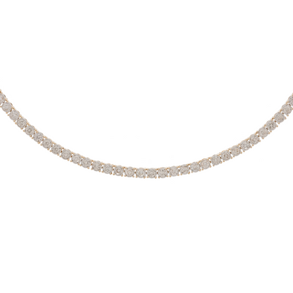 Buy 14K Solid Gold Diamond Tennis Choker Necklace