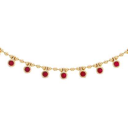 Shop 14K Solid Gold Ball Gemstone Necklace