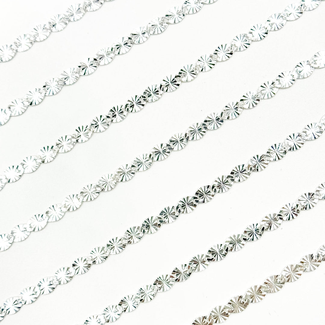 Z120SS. Sterling Silver Textured Marina Chain