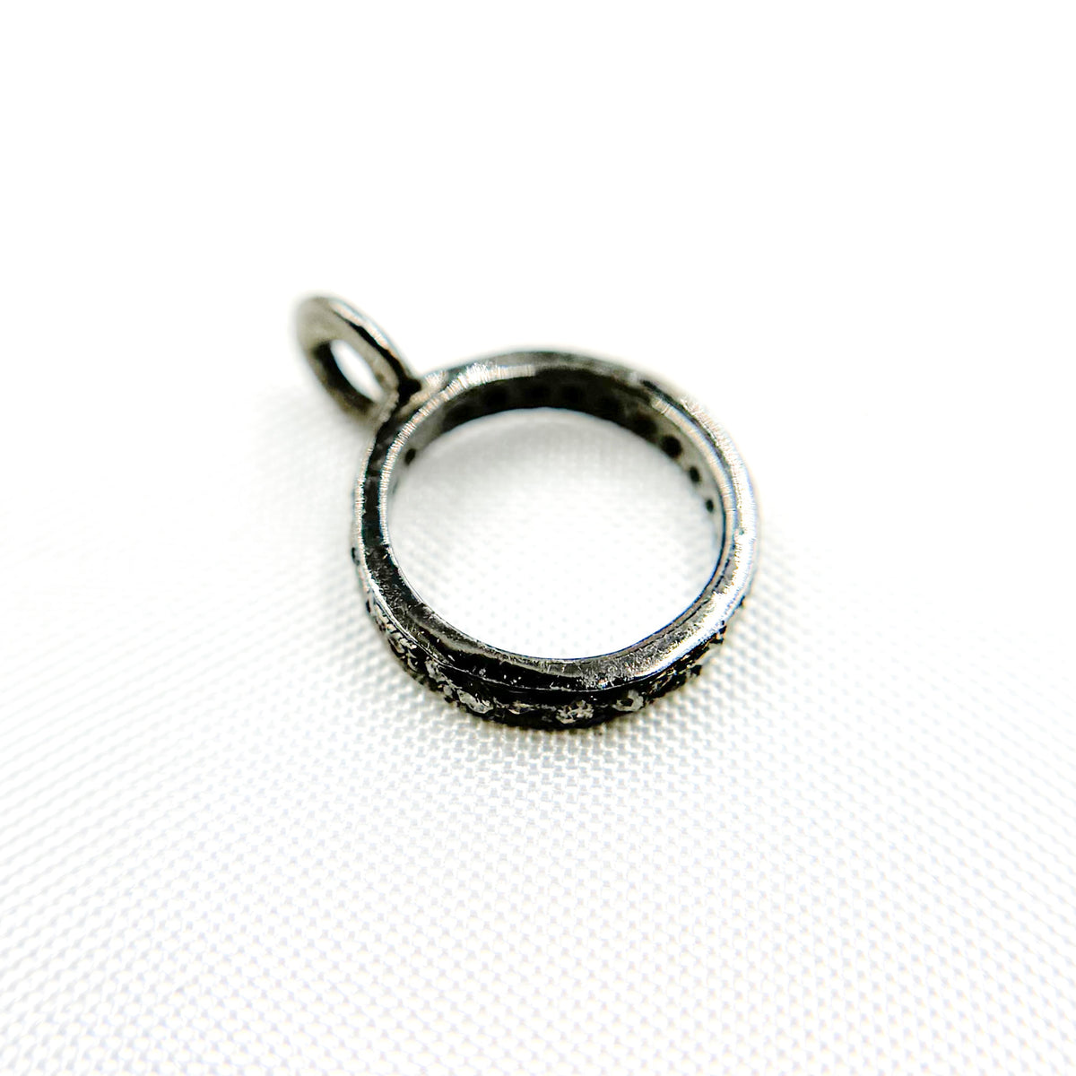 Diamond Sterling Silver Round Bail