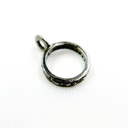 Diamond Sterling Silver Round Bail