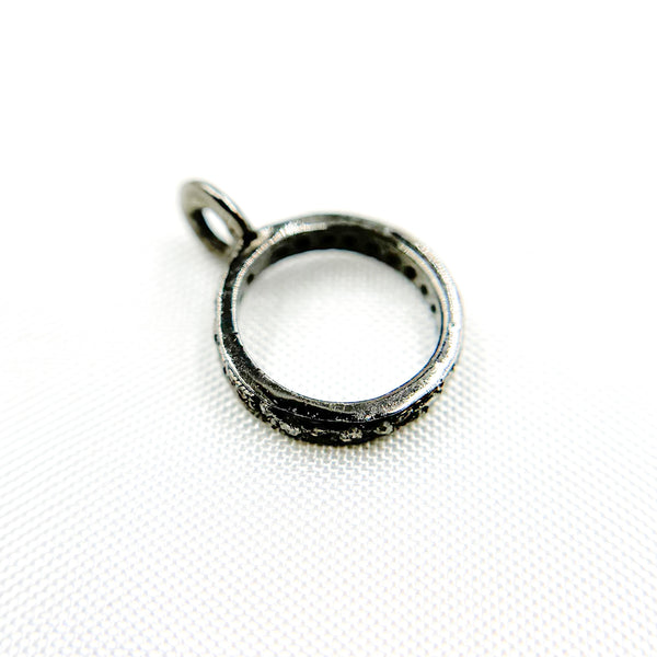 Diamond Sterling Silver Round Bail