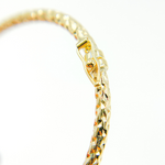 Load image into Gallery viewer, Bangle2. 14K Solid Gold Bangle Diamond Cut