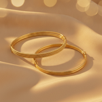 Load image into Gallery viewer, Bangle1. 14K Solid Gold Bangle Smooth and Hammered