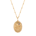 Load image into Gallery viewer, NFD72328. 14k Solid Gold Diamond and Gemstone Oval Snake Necklace