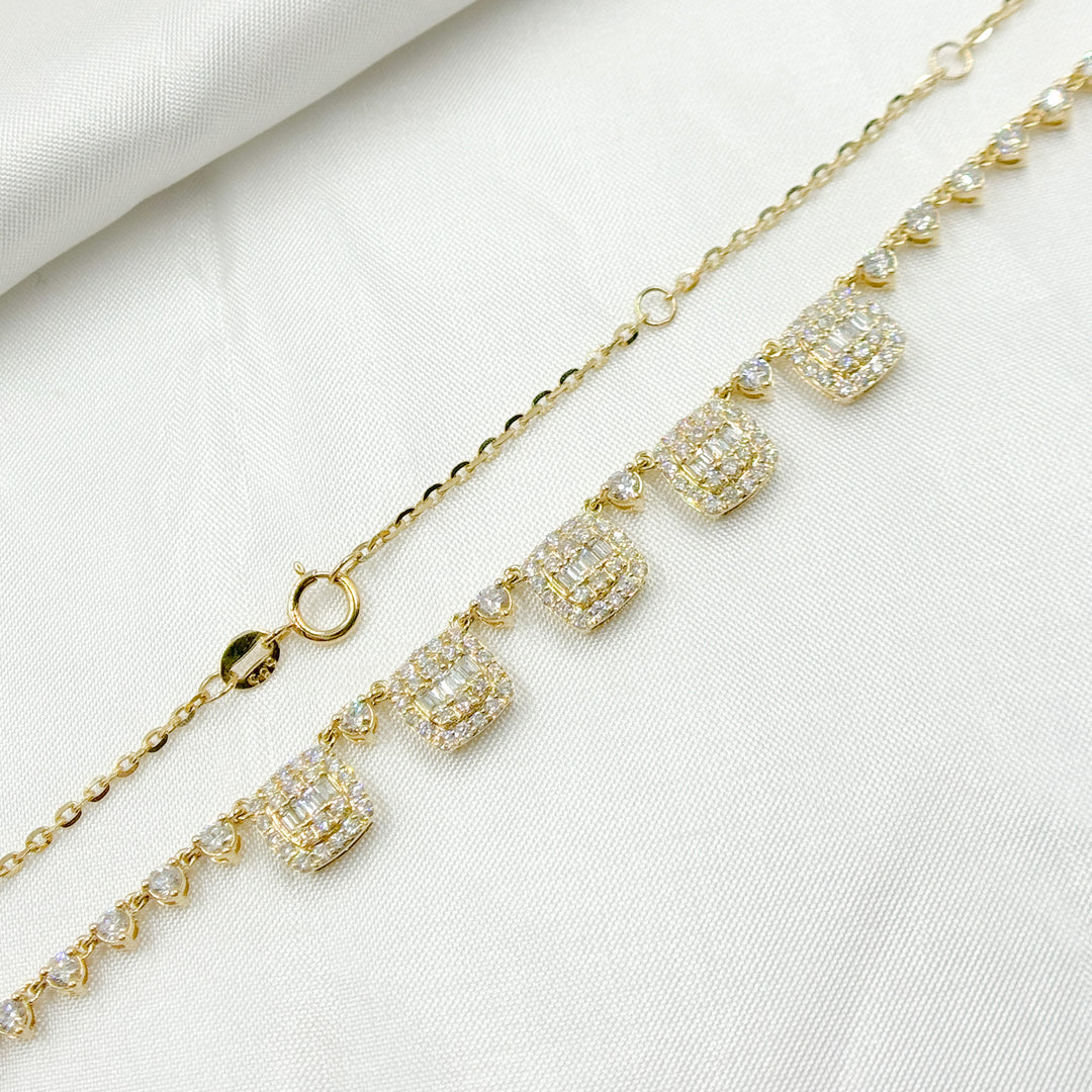 NK401364. 14K Solid Gold Diamond Necklace