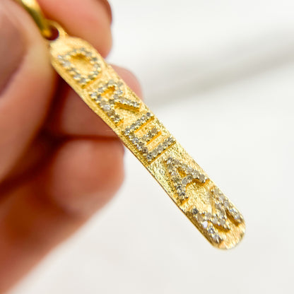 DP336. Diamond & Sterling Silver Long Oval Dream Pendant