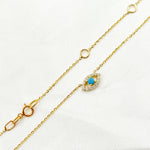 Load image into Gallery viewer, 14K Solid Gold Diamond and Gemstone Eye Necklace. NT404404TQ
