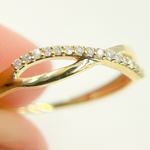 Load image into Gallery viewer, 14K Solid Gold Infinity Diamond Ring. ZGG678
