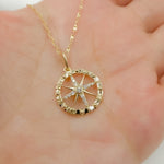 Load image into Gallery viewer, 14k Solid Gold Diamond North Star Charm. PN417374
