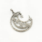 Load image into Gallery viewer, DP079. Diamond Sterling Silver Moon and Star Pendant
