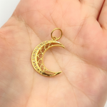 Load image into Gallery viewer, 14K Gold with Diamonds Moon Shape Charm. GDP243
