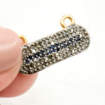 Load image into Gallery viewer, DC958. Diamond Sterling Silver Oval Pendant with Gemstone
