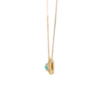 Load image into Gallery viewer, 14K Solid Gold Diamond and Turquoise Eye Necklace. NFG71492TQ
