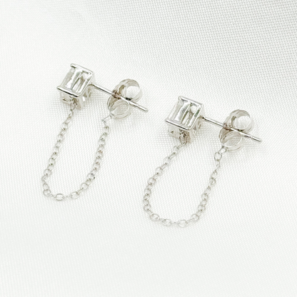 EFI52161. 14k Solid Gold Diamond Dangle Studs