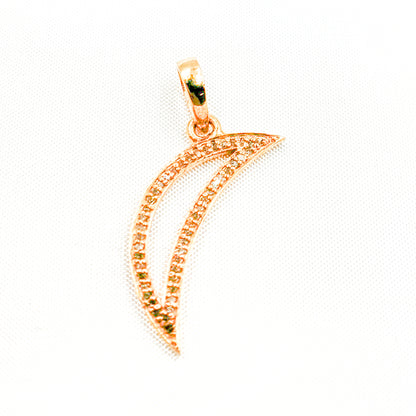 DC122. Diamond Sterling Silver Moon Pendant