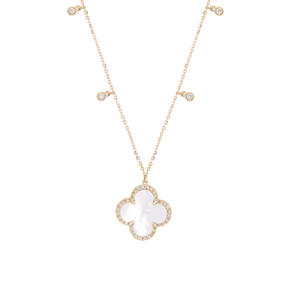 NFF71820PL. 14K Solid Gold Diamond and Gemstone Necklace