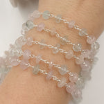 Load image into Gallery viewer, MAQ4. Multi Aquamarine Sterling Silver Wire Chain
