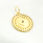 Load image into Gallery viewer, 14K Solid Gold Diamond Circle with Heart Charm. GDP435
