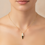 Load image into Gallery viewer, DHP00179. 14K Solid Gold Diamond Rhombus Pendant Necklace