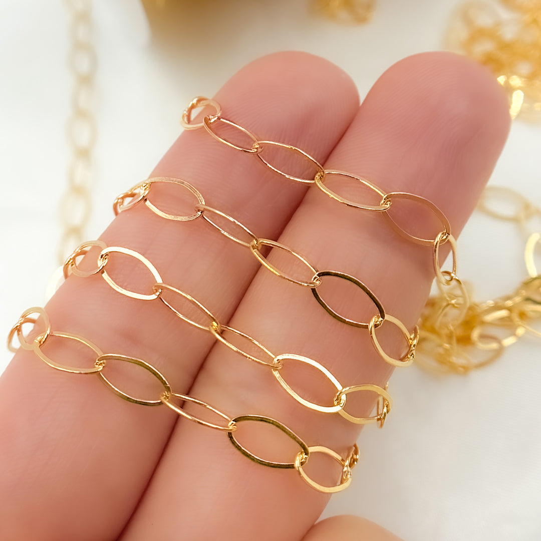 791FGF. 14K Gold-Filled Flat Oval Link Chain