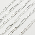 Load image into Gallery viewer, Y80FDCSS. Sterling Silver Flat Textured Paperclip Chain
