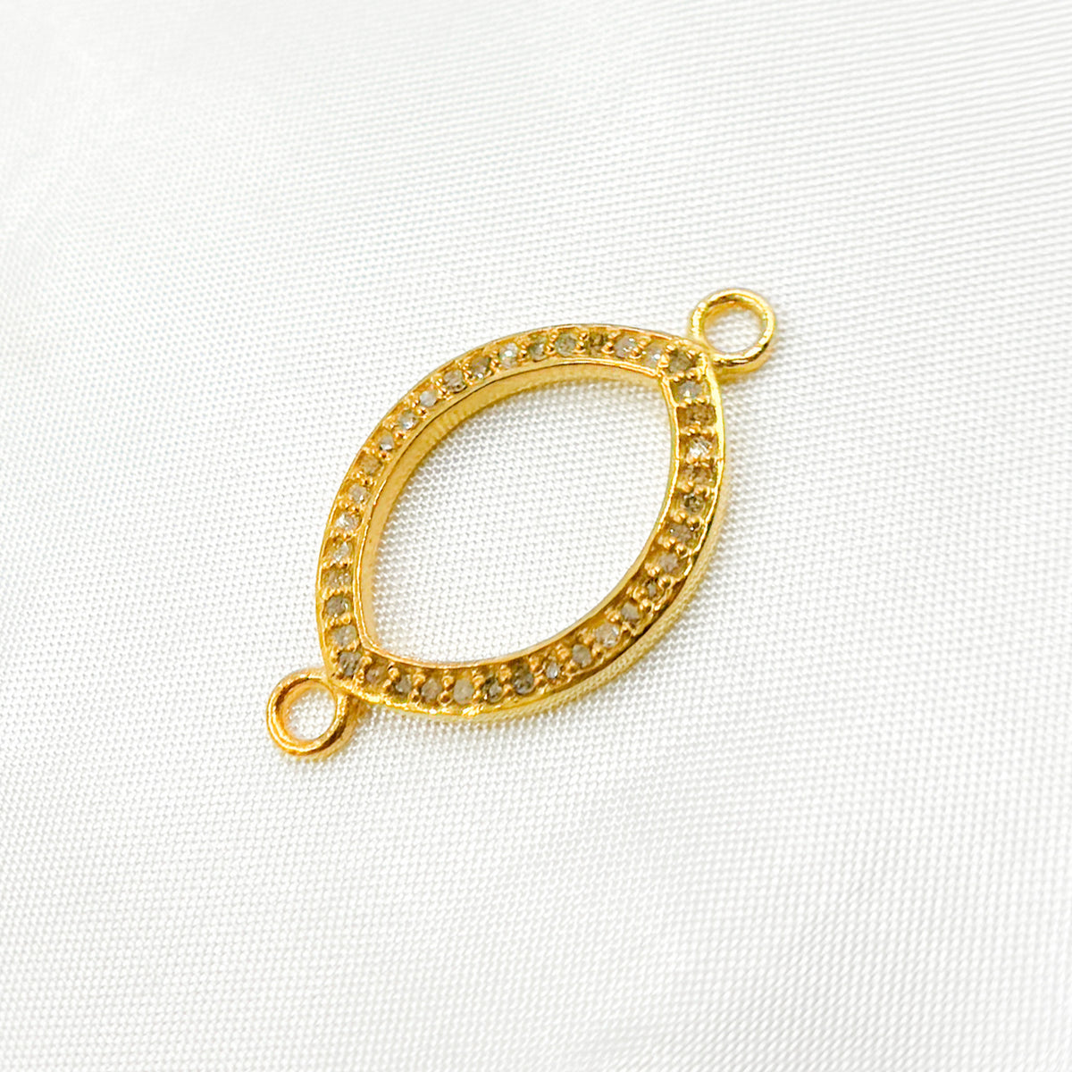 DC887. Diamond Sterling Silver Marquise Shape Connector