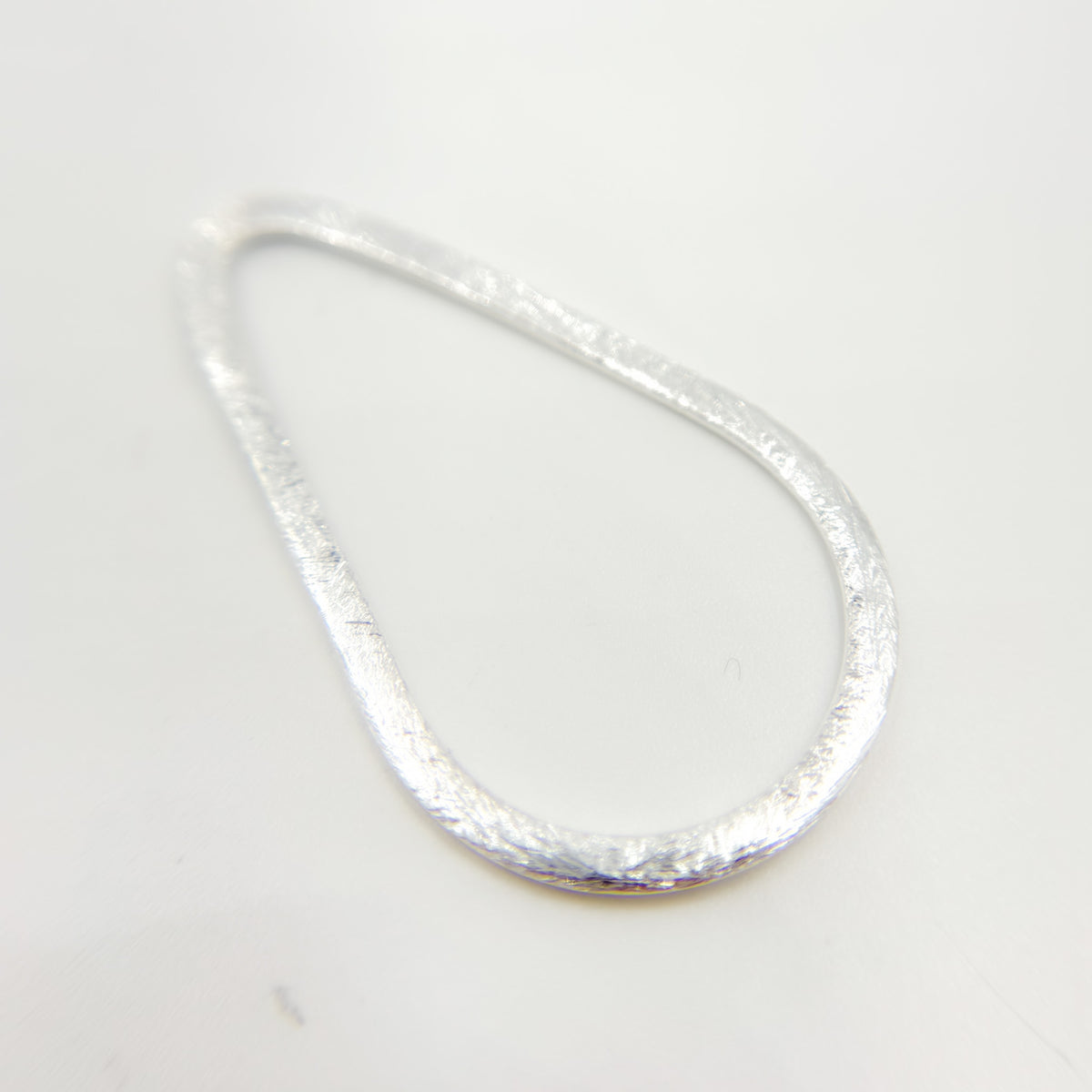 35MM White Sterling Silver Brushed Drop Connector