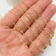 1512FGF. Gold-Filled Flat Oval Link Chain