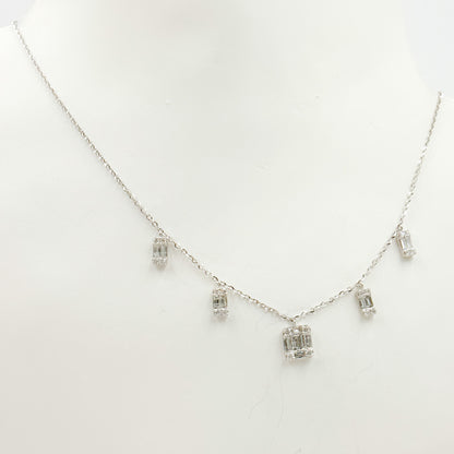NT401824. 14K Solid Gold Diamond Dangle Necklace
