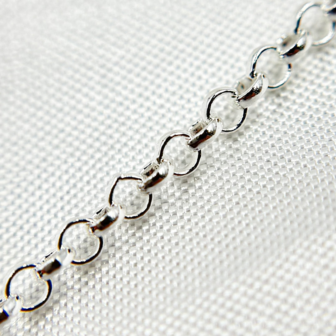 V108SS. Sterling Silver Rolo Link Chain
