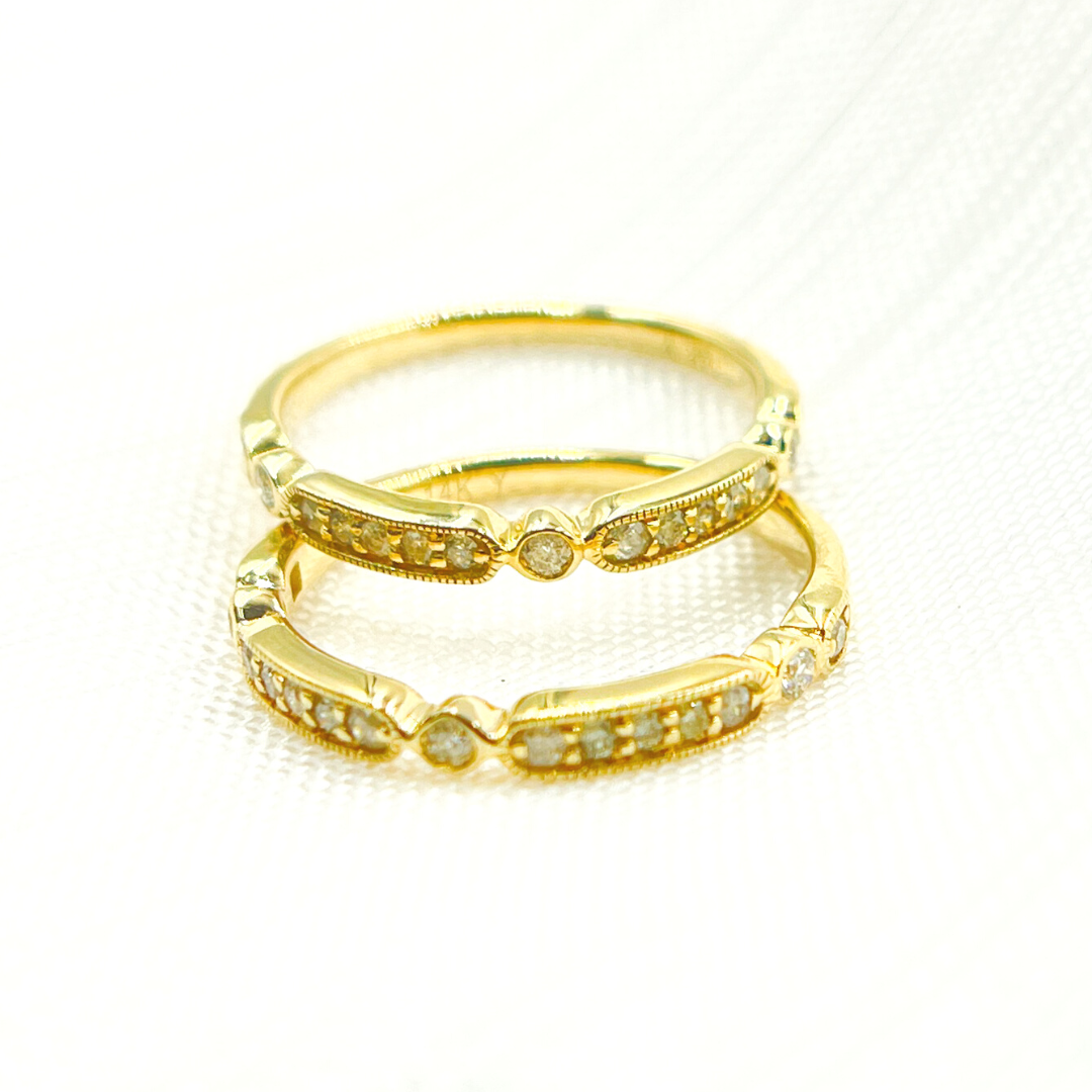 14K Solid Gold Diamond Ring. RAC01223