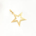 Load image into Gallery viewer, DP637. Diamond Sterling Silver Star Pendant
