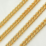 Load image into Gallery viewer, Gold Plated 925 Sterling Silver Smooth Curb Link Chain. 7005GP

