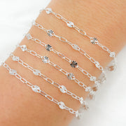 Sterling Silver Marina and Cable Link Chain