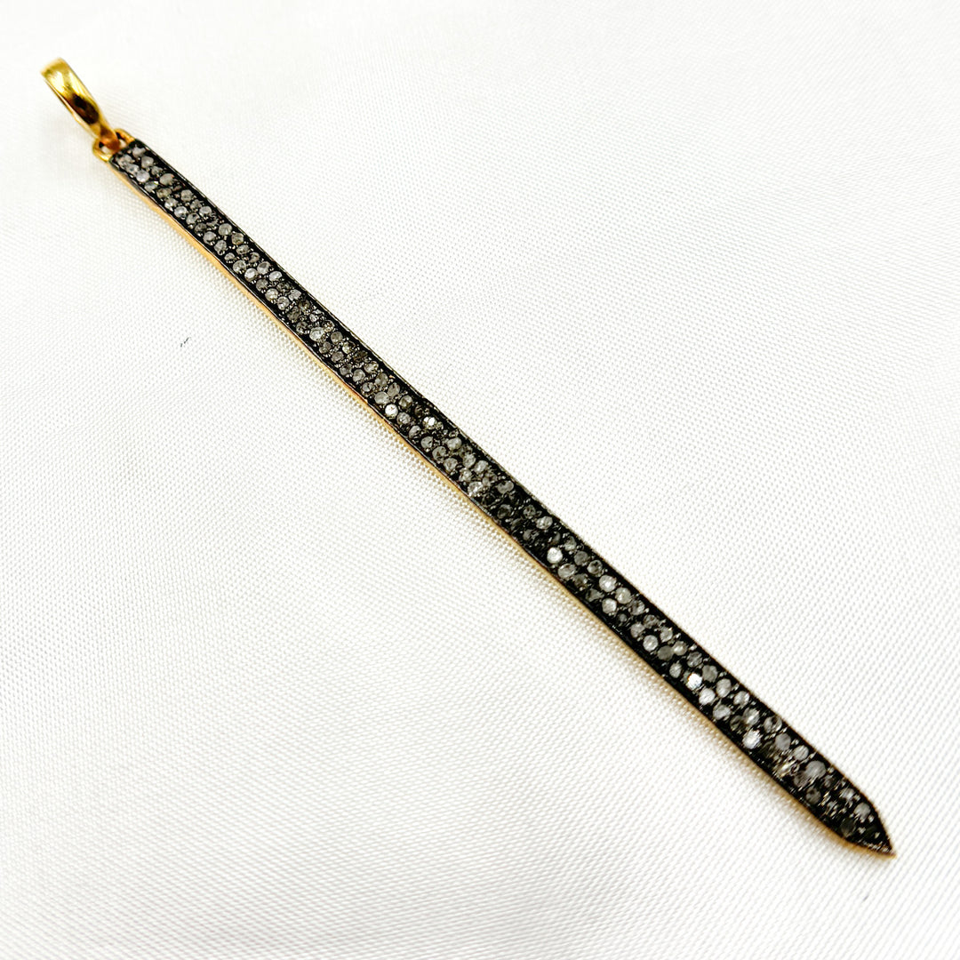 DC684. Diamond Silver Spike Pendant