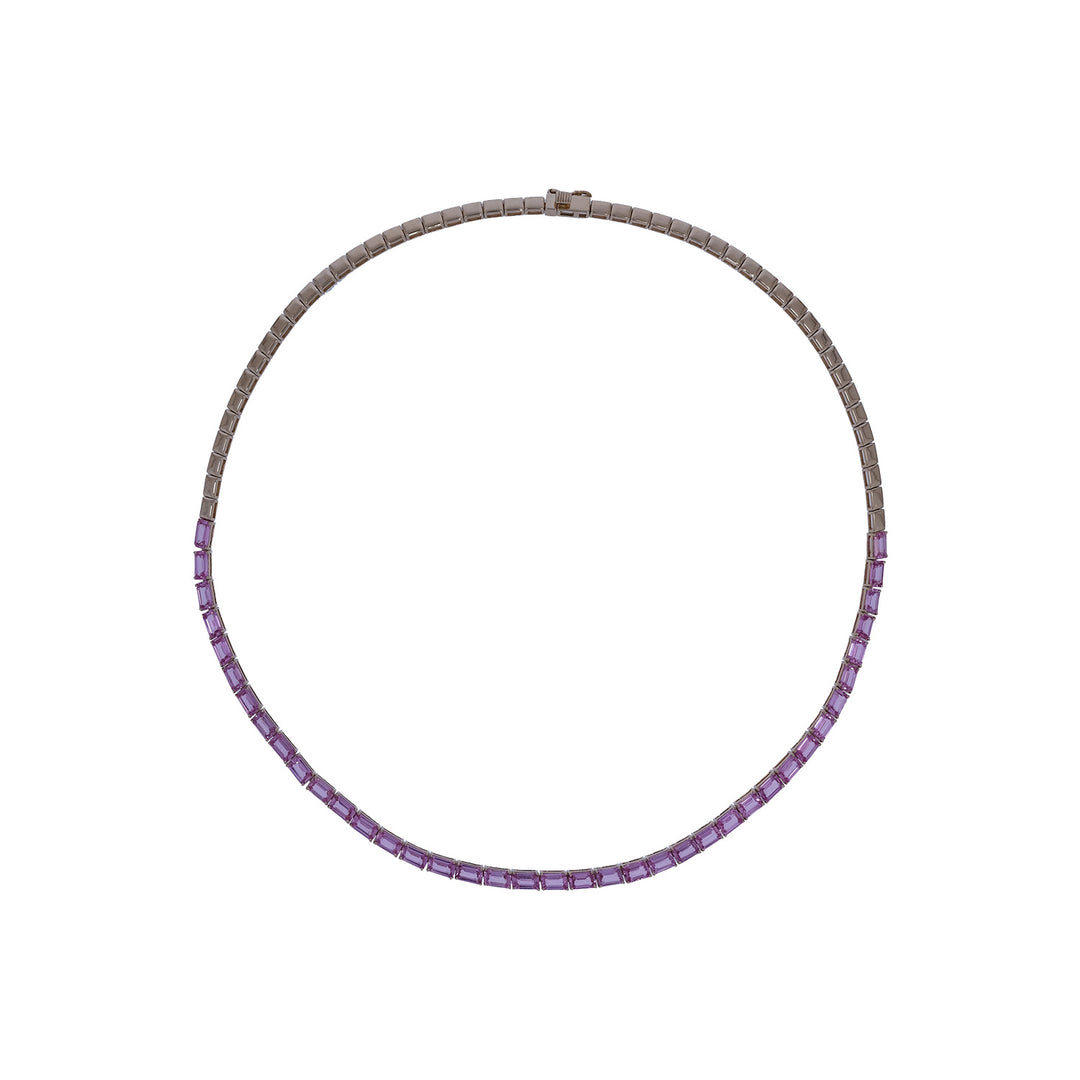 CN97277PS5X3. 14K Solid Gold Pink Sapphire Gemstone Necklace