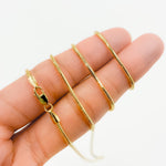 Load image into Gallery viewer, 160CCTD. 14k Solid Yellow Gold Snake Necklace