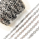 Load image into Gallery viewer, V66BR. Black Rhodium Sterling Silver Cable Chain
