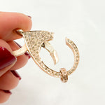 Load image into Gallery viewer, DC691. Diamond Sterling Silver Oval Trigger Clasp
