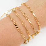 Load image into Gallery viewer, Gold Plated 925 Sterling Silver Flat Paperclip Chains