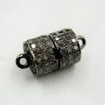 Load image into Gallery viewer, DC665. Diamond &amp; Sterling Silver Magnetic Barrel Clasp
