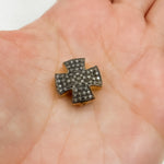 Load image into Gallery viewer, DC742. Diamond &amp; Sterling Silver Cross Bead
