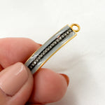 Load image into Gallery viewer, DC514A. Diamond Sterling Silver Rectangle Enamel Connector
